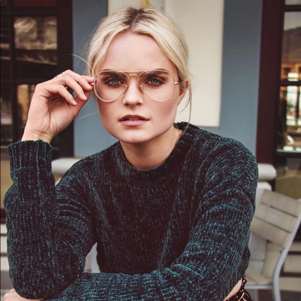 Ray-ban gold frame glasses